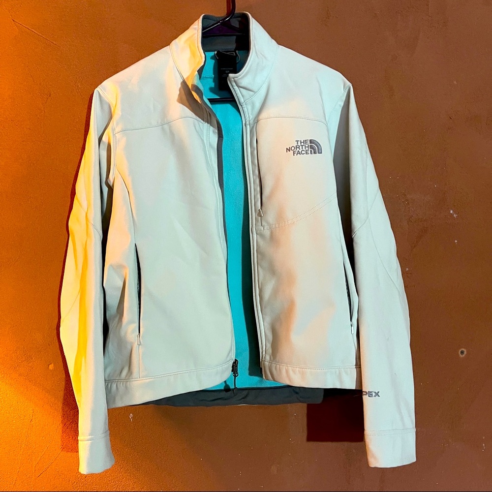 North Face Jacket Teal White Mint Outdoor Coat